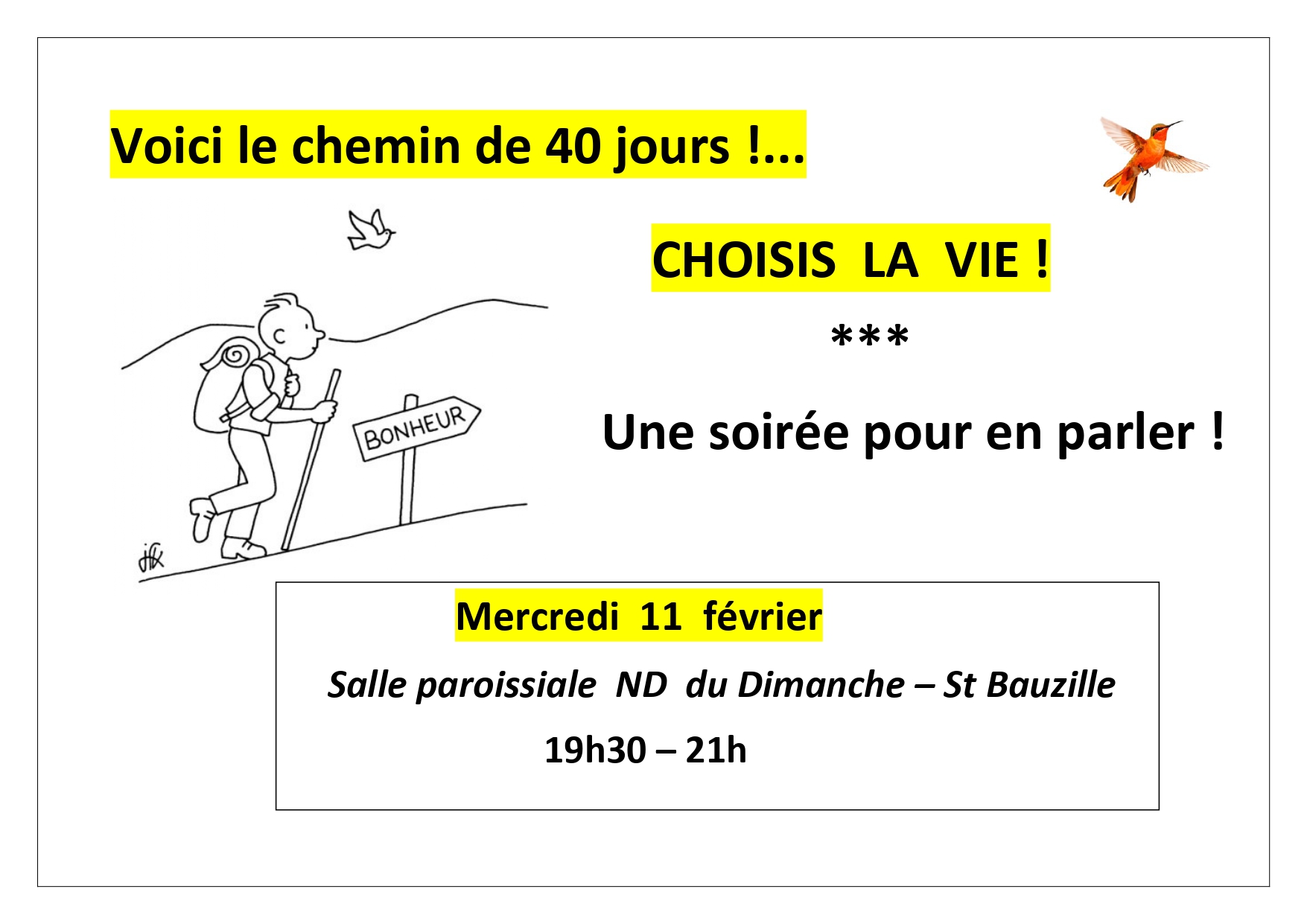 soirée 11 février carême NDD